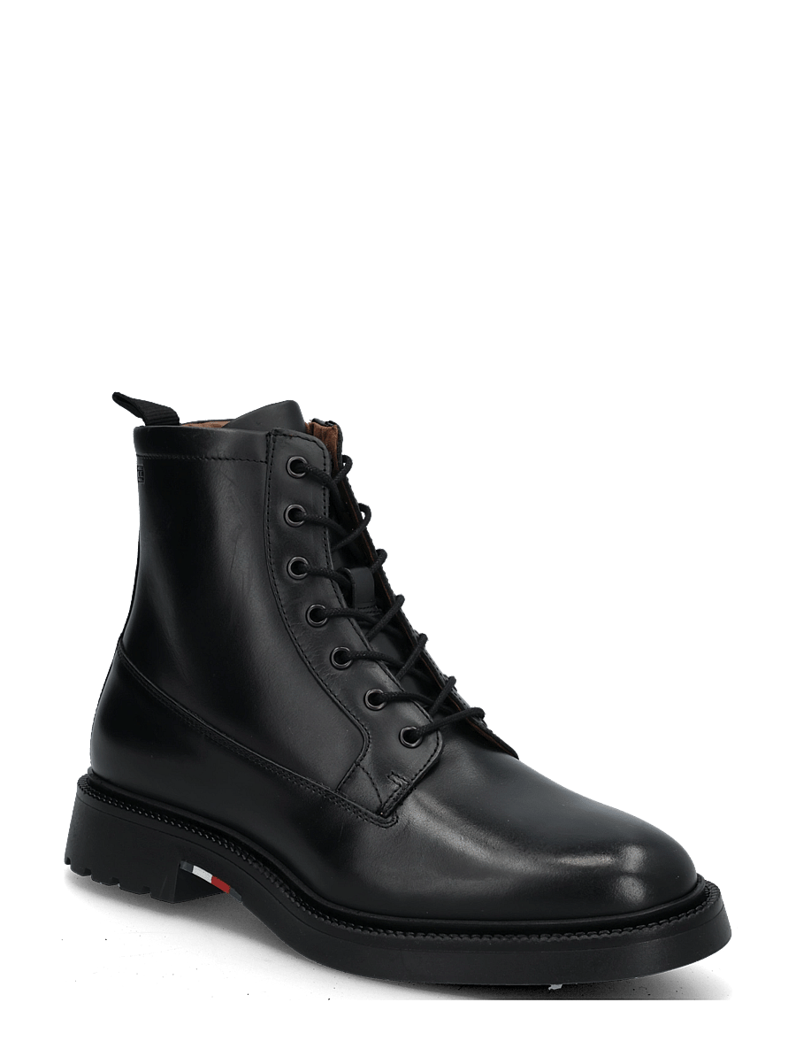 Tommy Hilfiger - CORPORATE CASUAL LTH BOOT - schnürstiefel - black - 0