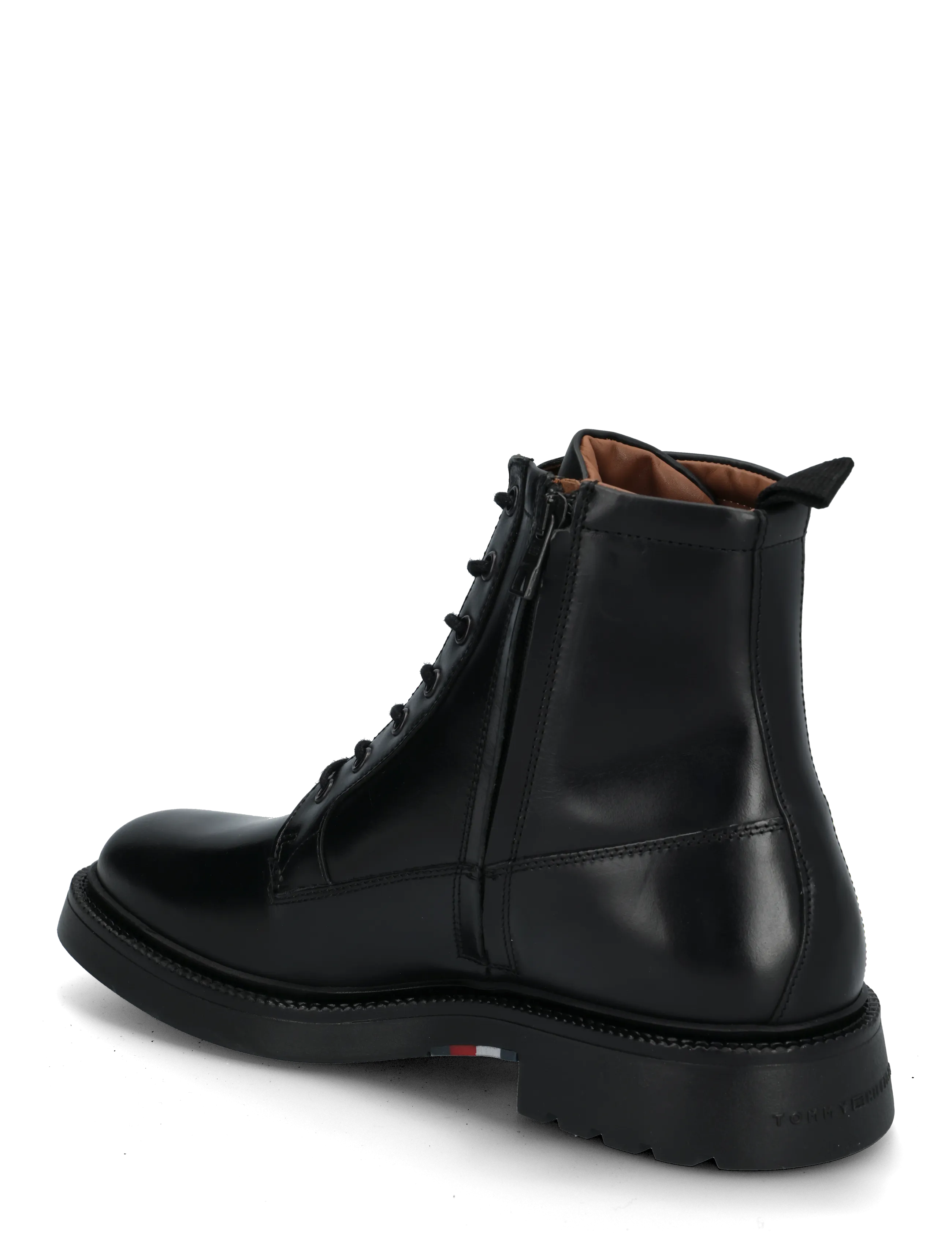 Tommy Hilfiger - CORPORATE CASUAL LTH  BOOT - schnürstiefel - black - 1