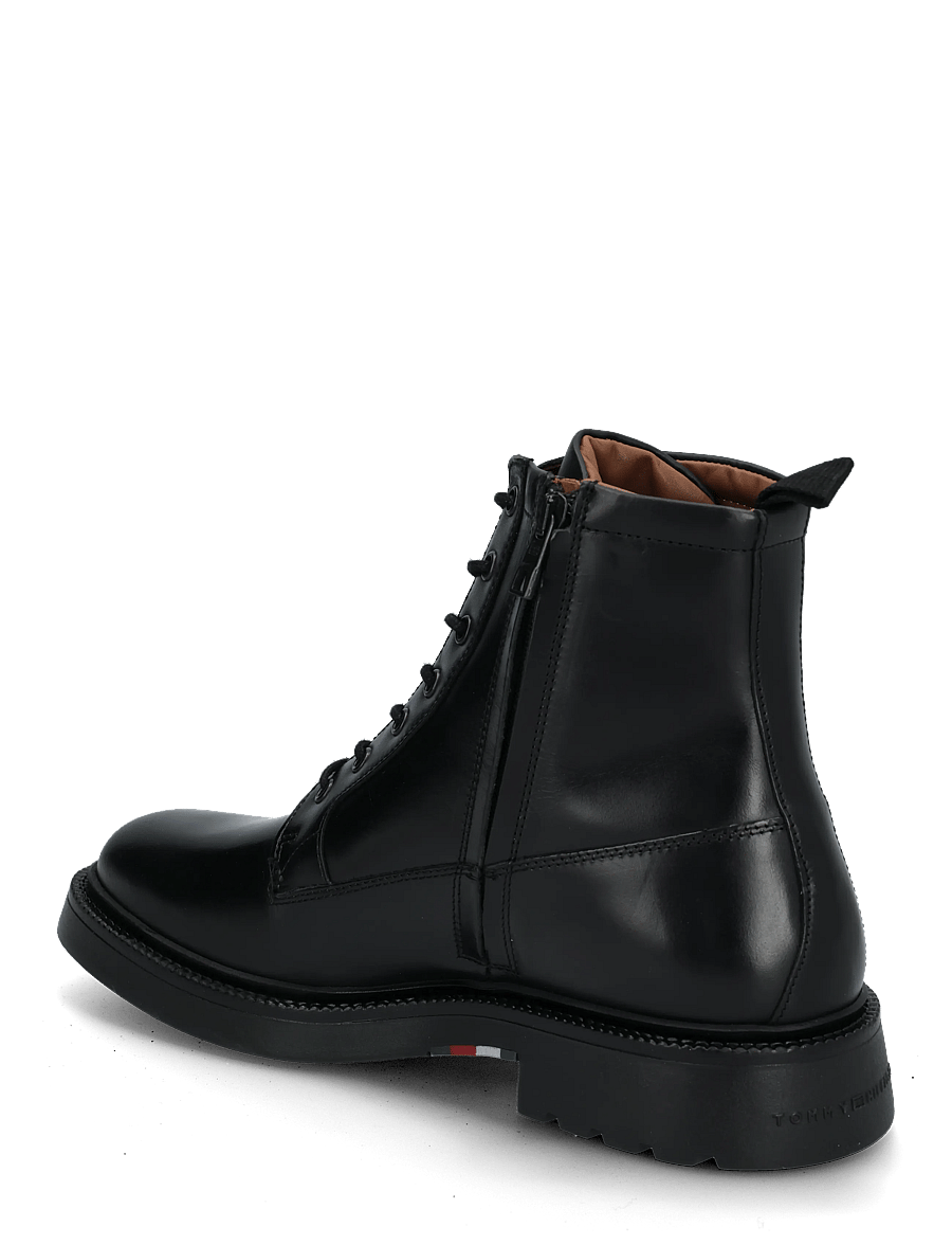 Tommy Hilfiger - CORPORATE CASUAL LTH BOOT - schnürstiefel - black - 1