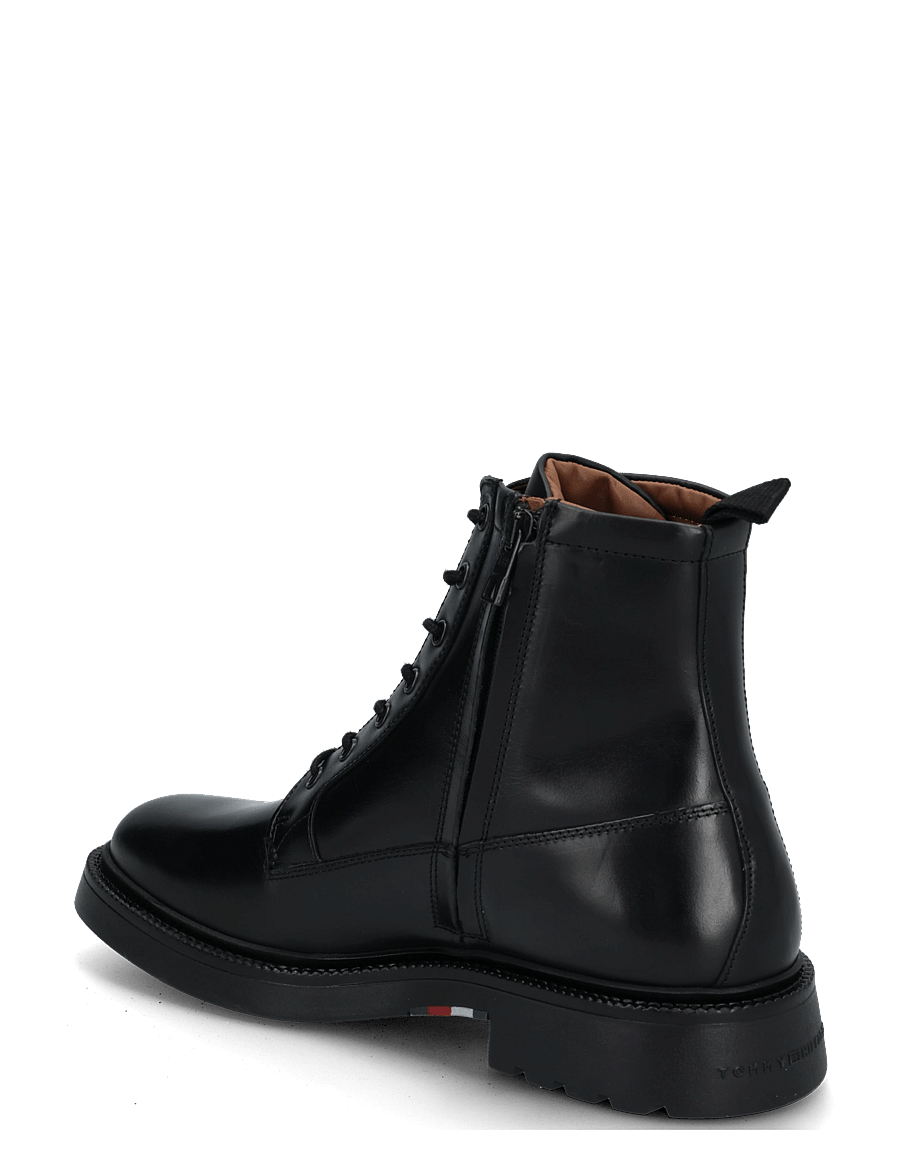 Tommy Hilfiger - CORPORATE CASUAL LTH BOOT - schnürstiefel - black - 1