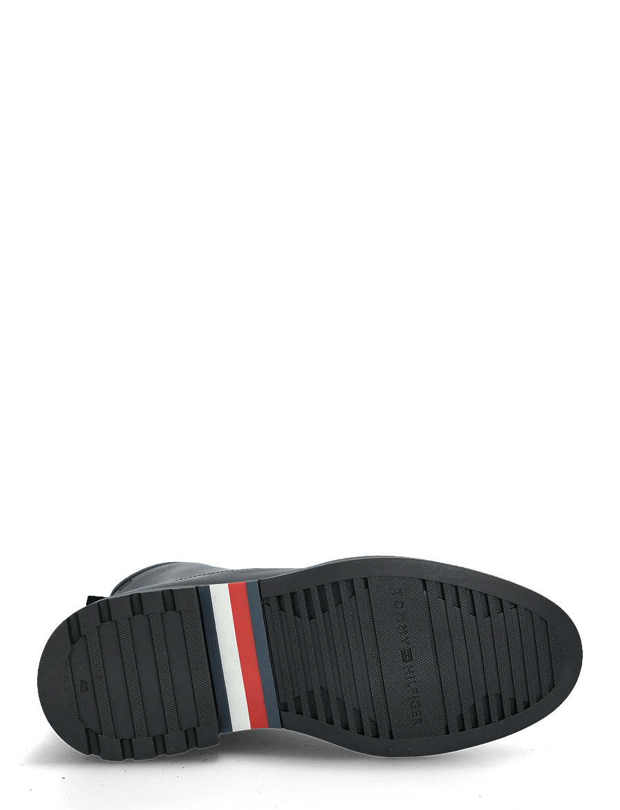 Tommy Hilfiger - CORPORATE CASUAL LTH BOOT - schnürstiefel - black - 4