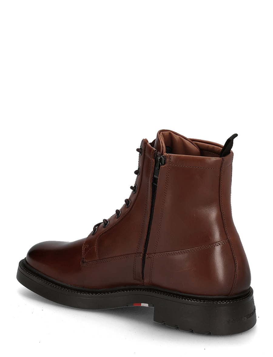 Tommy Hilfiger - CORPORATE CASUAL LTH BOOT - schnürstiefel - winter cognac - 1