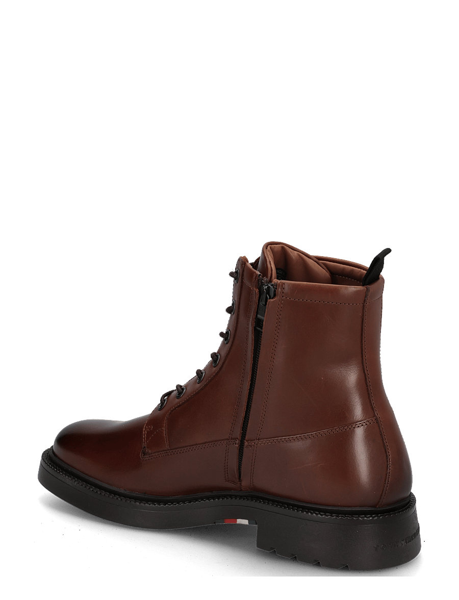 Tommy Hilfiger - CORPORATE CASUAL LTH BOOT - schnürstiefel - winter cognac - 1