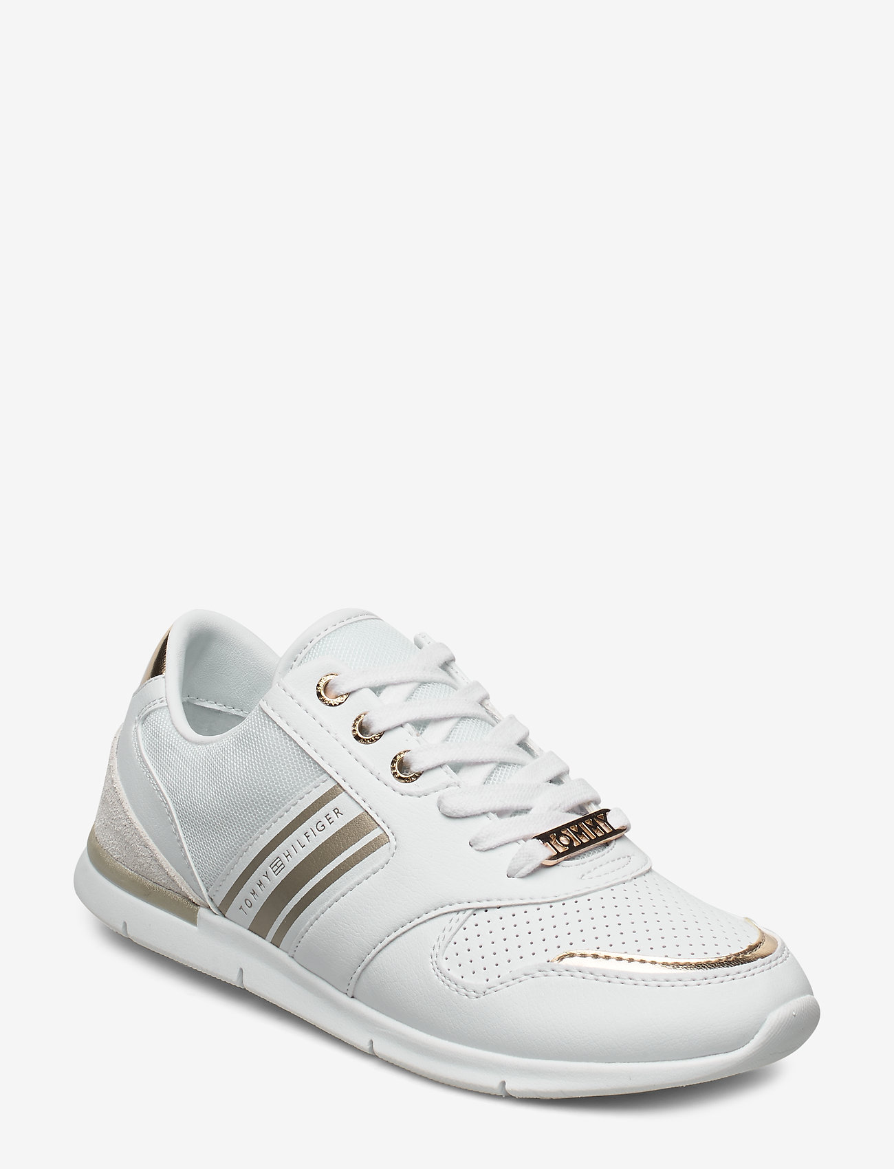 Tommy Hilfiger - METALLIC LIGHTWEIGHT SNEAKERS - white/light gold - 0