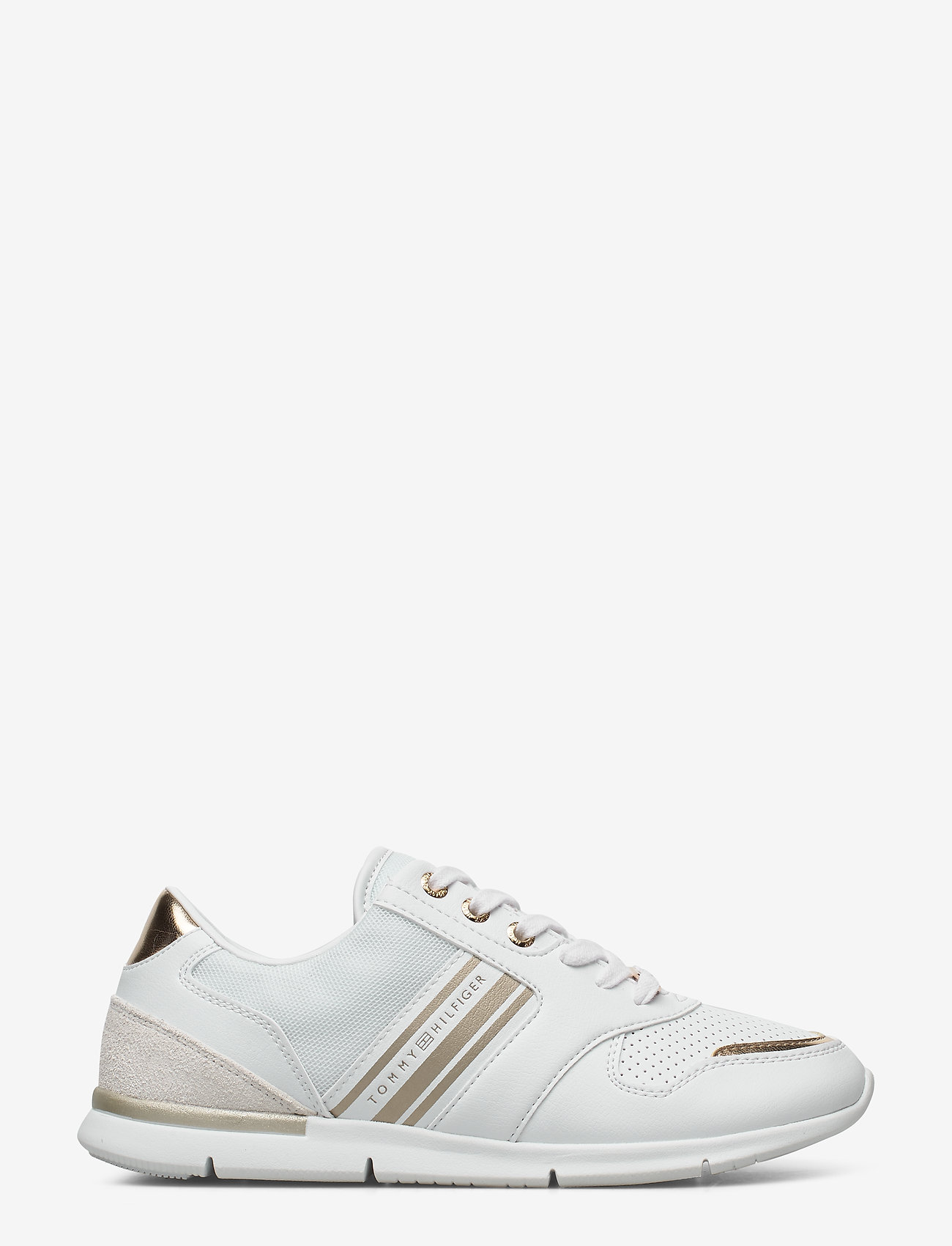 Tommy Hilfiger - METALLIC LIGHTWEIGHT SNEAKERS - white/light gold - 1