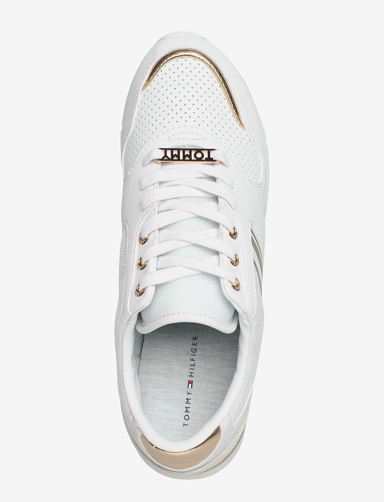 Tommy Hilfiger - METALLIC LIGHTWEIGHT SNEAKERS - white/light gold - 3