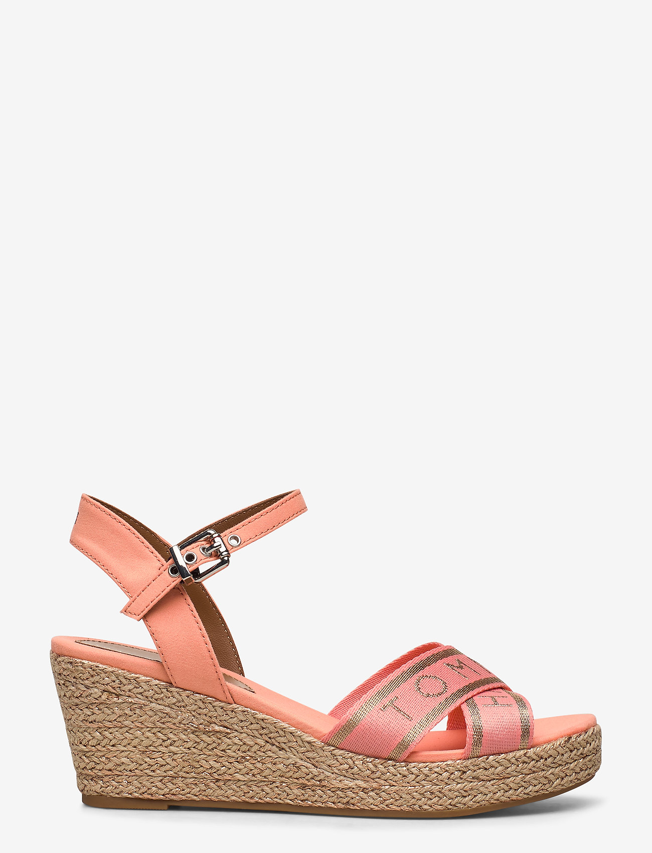 Tommy Hilfiger - TH METALLIC MID WEDGE Espadrille - island coral - 1
