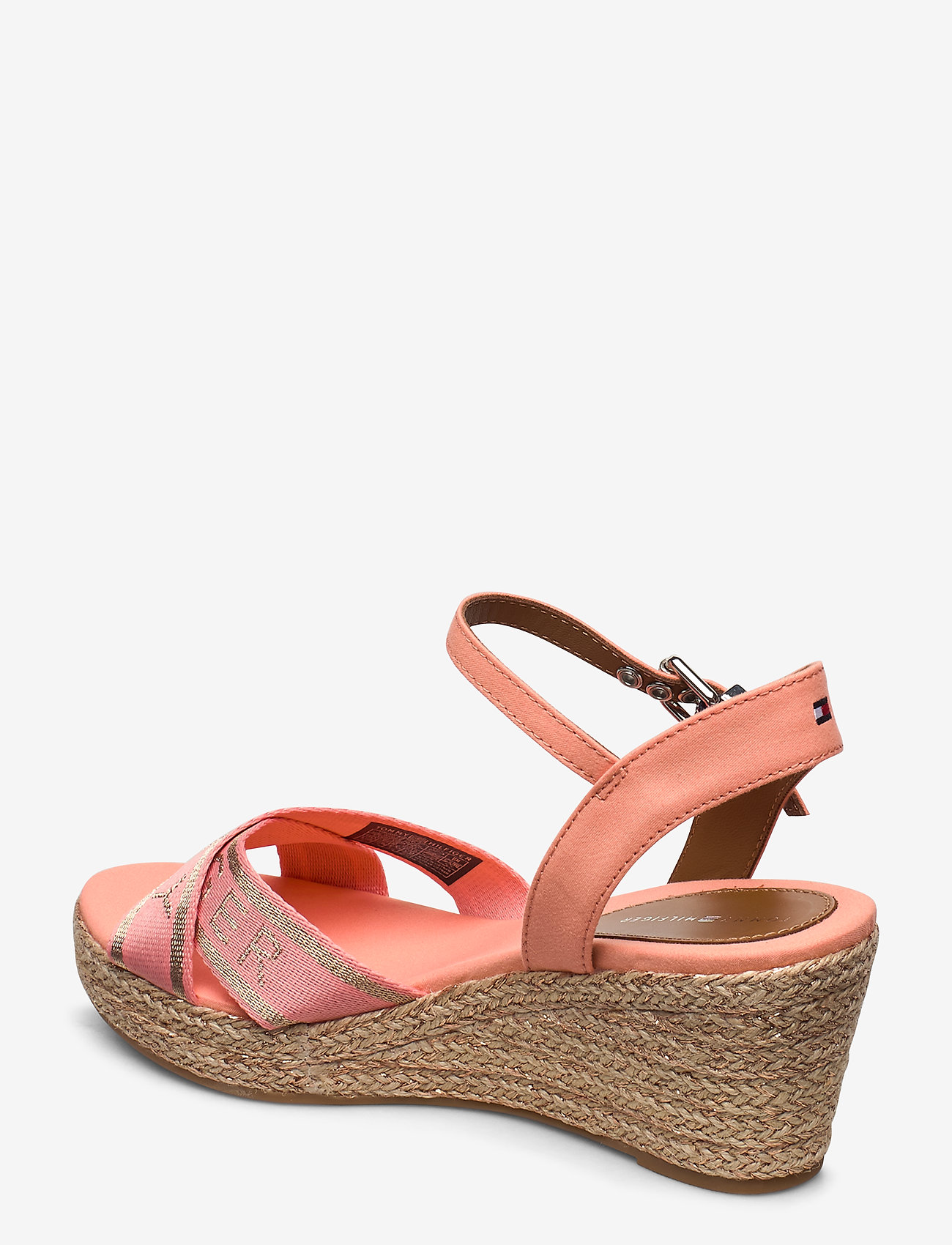 Tommy Hilfiger - TH METALLIC MID WEDGE Espadrille - island coral - 2