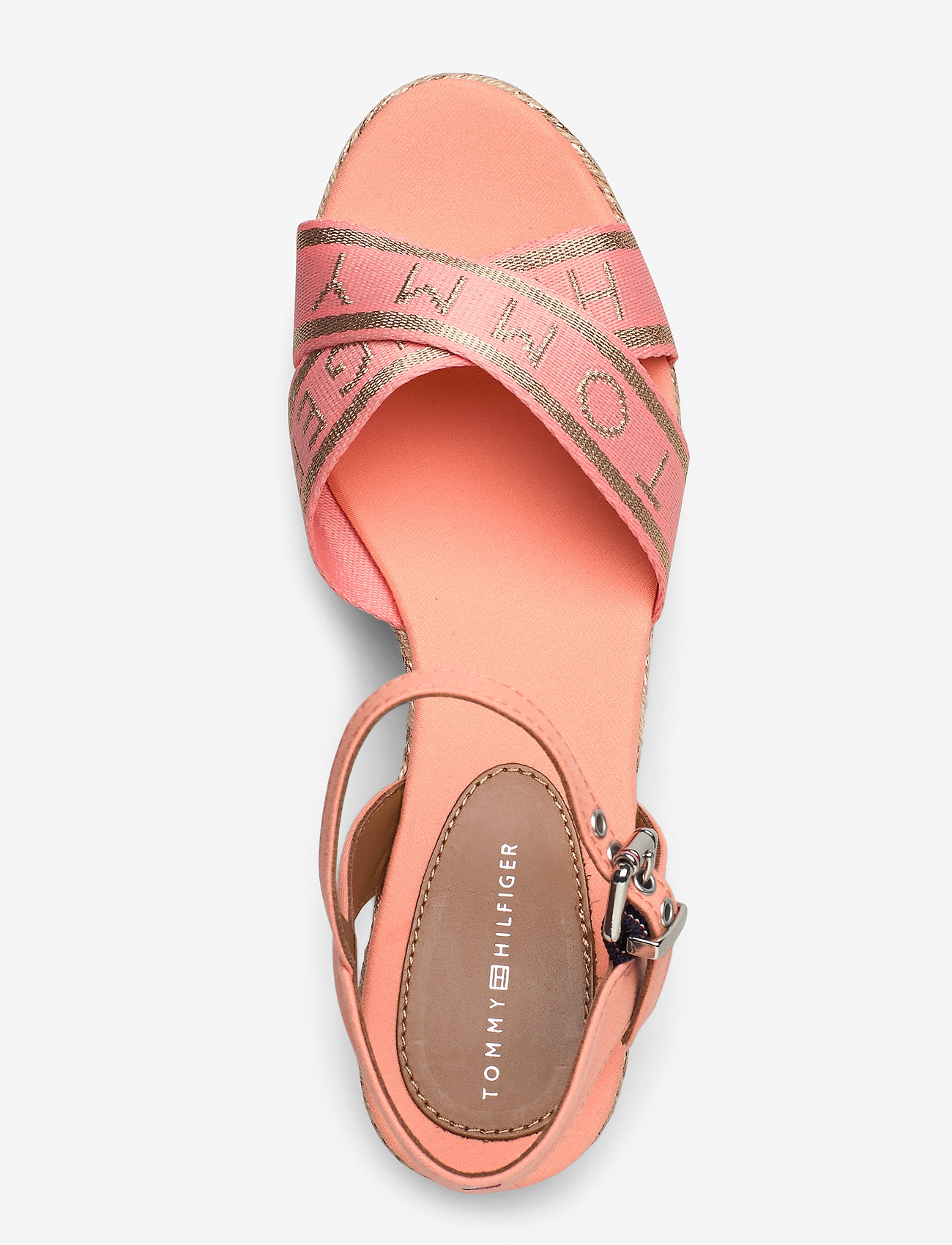 Tommy Hilfiger - TH METALLIC MID WEDGE Espadrille - island coral - 3