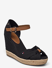 Tommy Hilfiger - BASIC OPEN TOE HIGH WEDGE - party wear at outlet prices - black - 0