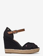 Tommy Hilfiger - BASIC OPEN TOE HIGH WEDGE - party wear at outlet prices - black - 1