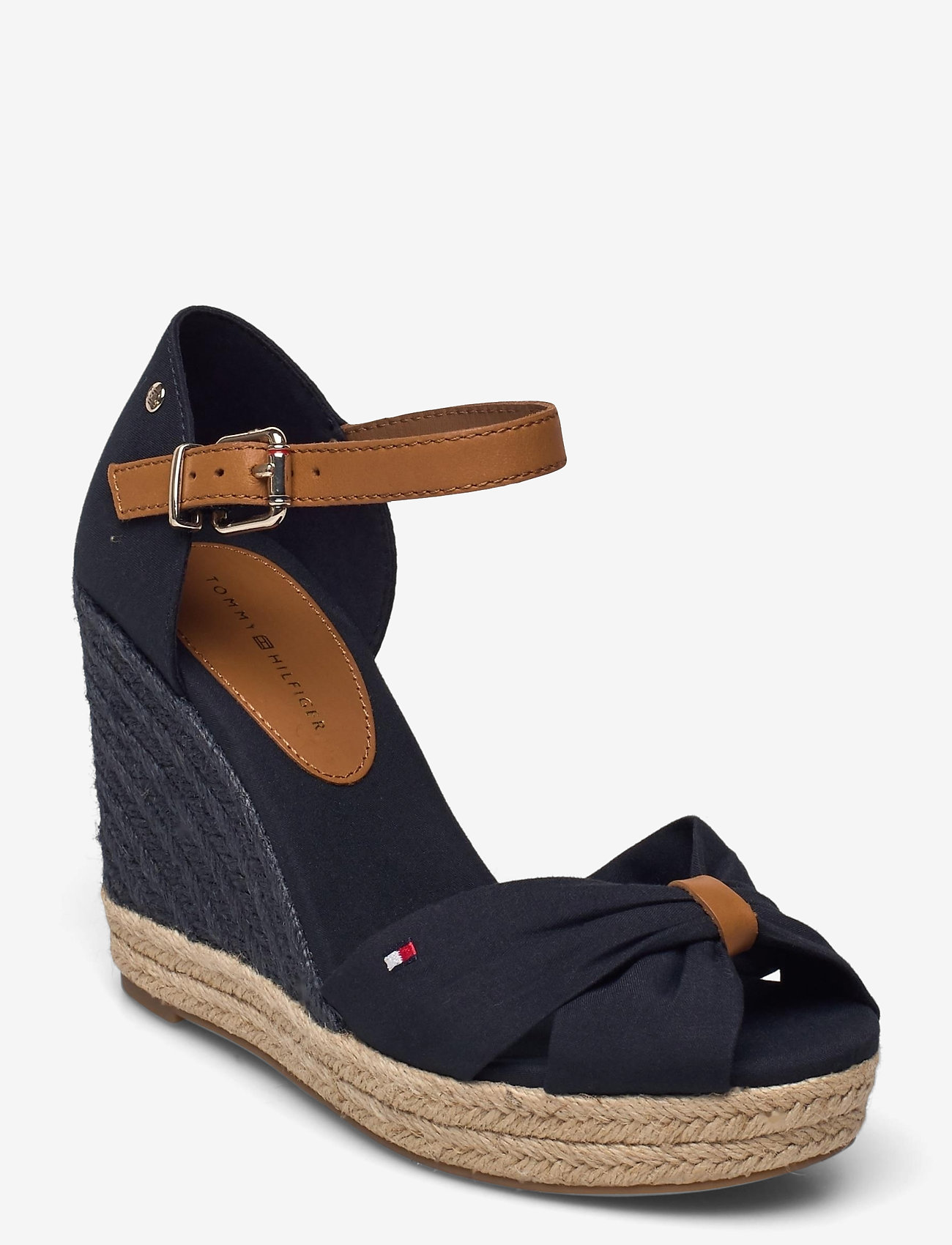 Tommy Hilfiger - BASIC OPEN TOE HIGH WEDGE - party wear at outlet prices - desert sky - 0