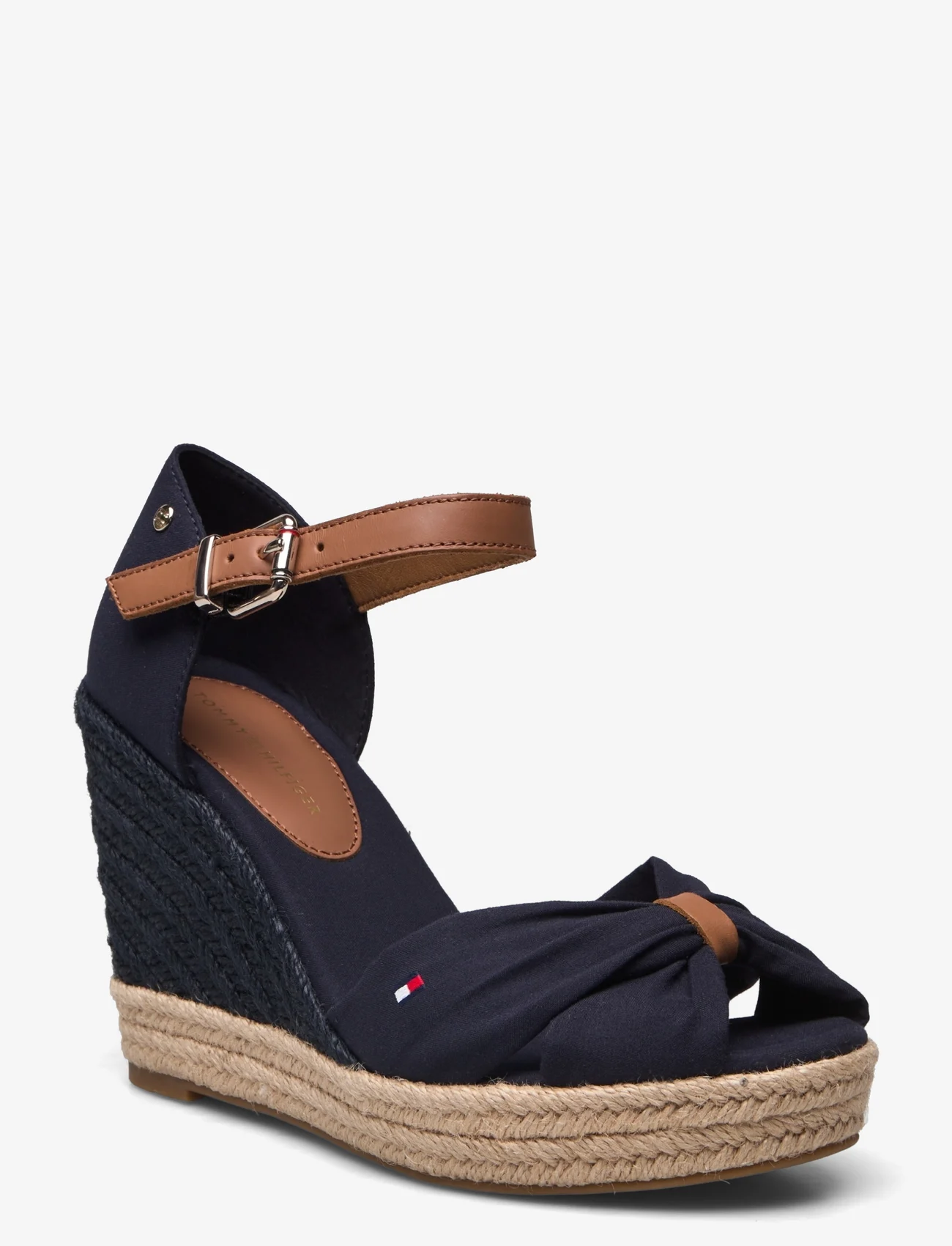 Tommy Hilfiger - BASIC OPEN TOE HIGH WEDGE - juhlamuotia outlet-hintaan - space blue - 0