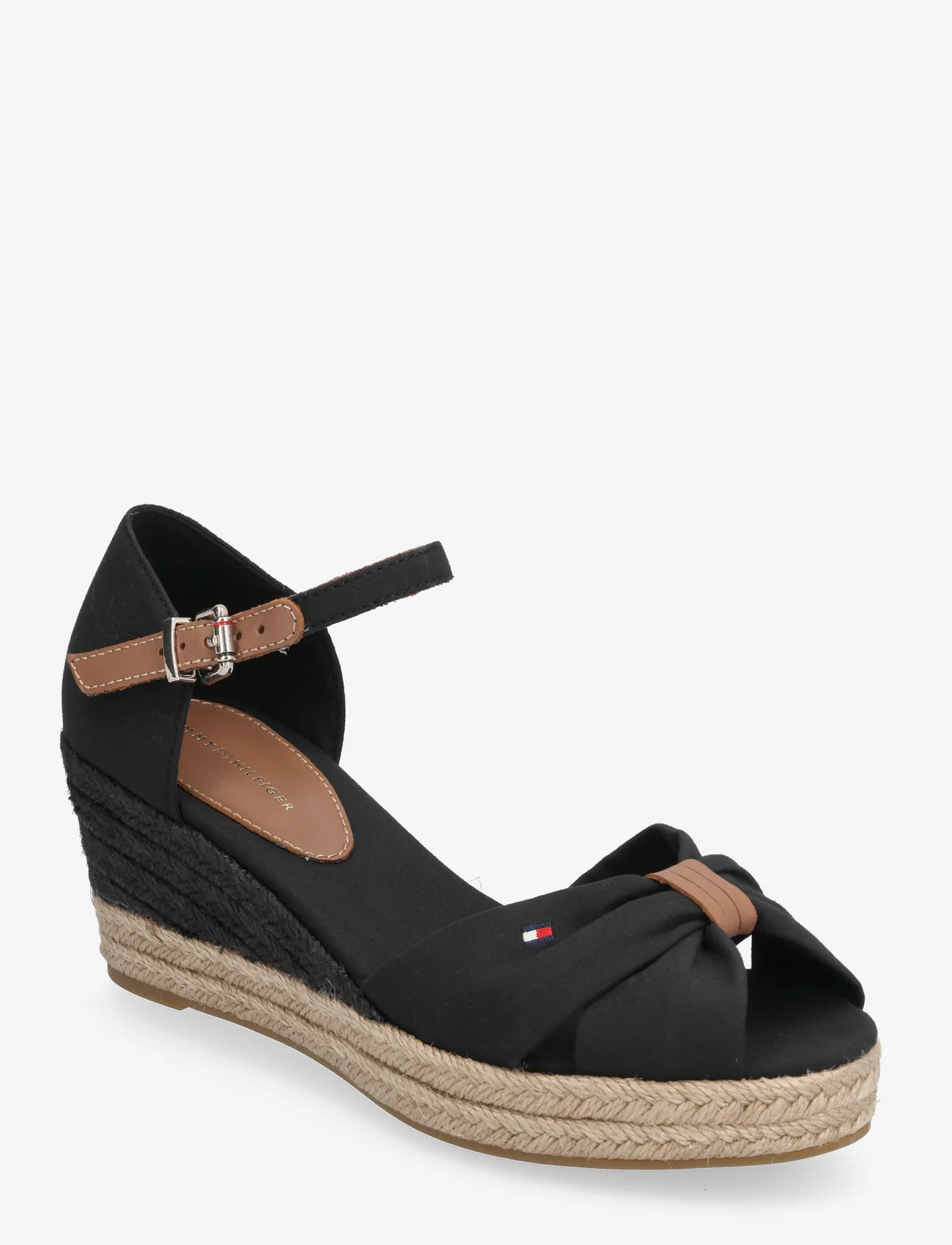 Tommy Hilfiger - BASIC OPEN TOE MID WEDGE - party wear at outlet prices - black - 0