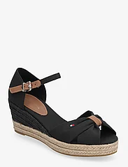 Tommy Hilfiger - BASIC OPEN TOE MID WEDGE - party wear at outlet prices - black - 0