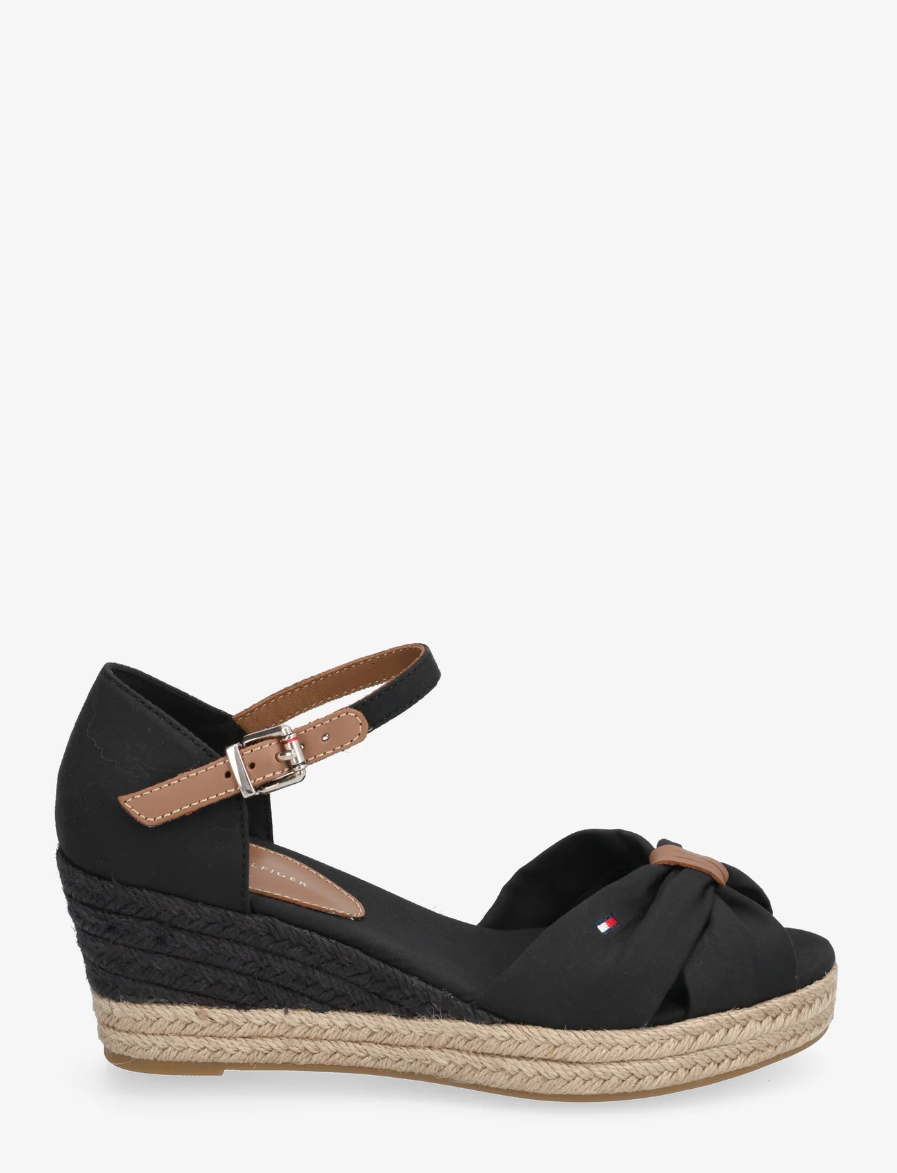 Tommy Hilfiger - BASIC OPEN TOE MID WEDGE - party wear at outlet prices - black - 1