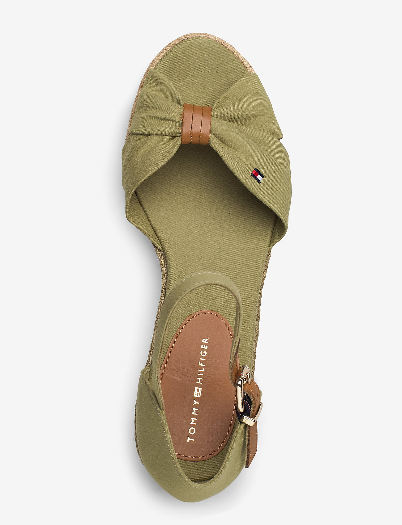 Tommy Hilfiger - BASIC OPEN TOE MID WEDGE - faded olive - 3
