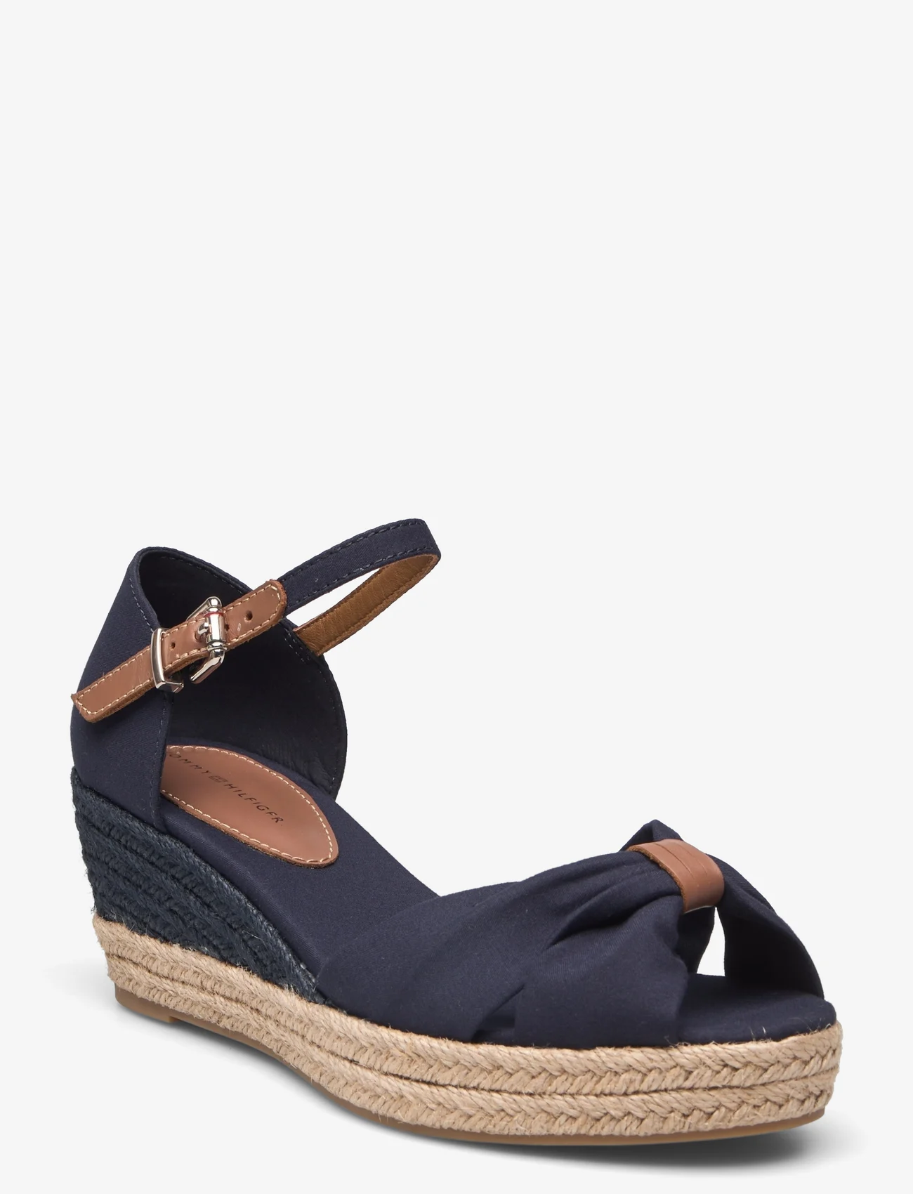 Tommy Hilfiger - BASIC OPEN TOE MID WEDGE - juhlamuotia outlet-hintaan - space blue - 0