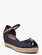 BASIC OPEN TOE MID WEDGE - SPACE BLUE