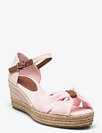 BASIC OPEN TOE MID WEDGE - WHIMSY PINK