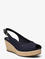 Tommy Hilfiger - ICONIC ELBA SLING BACK WEDGE - party wear at outlet prices - space blue - 0