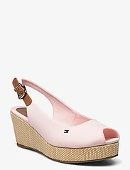 Tommy Hilfiger - ICONIC ELBA SLING BACK WEDGE - juhlamuotia outlet-hintaan - whimsy pink - 0