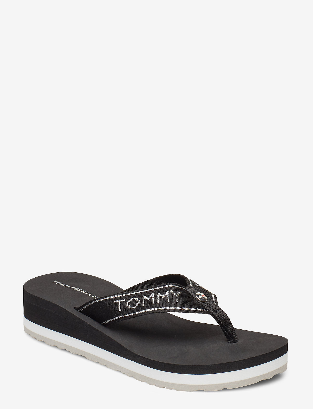 Tommy Hilfiger - METALLIC MID WEDGE B - black - 0