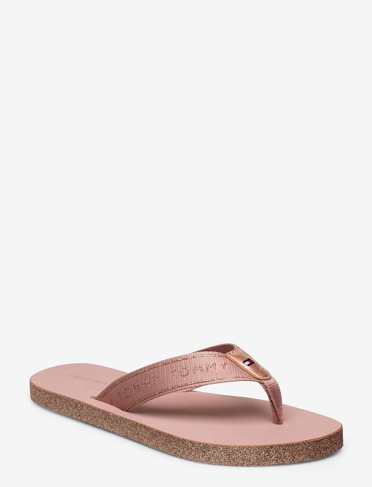 Tommy Hilfiger - TH GLITTER FLAT BEACH SANDAL - rose gold - 0