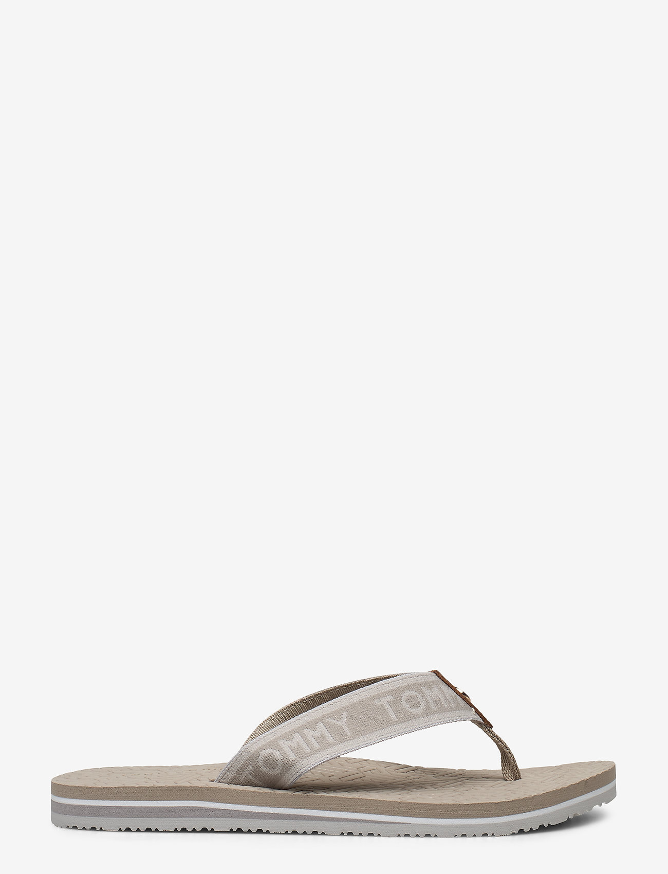 Tommy Hilfiger - TH EMBOSSED FLAT BEACH SANDAL - stone - 1