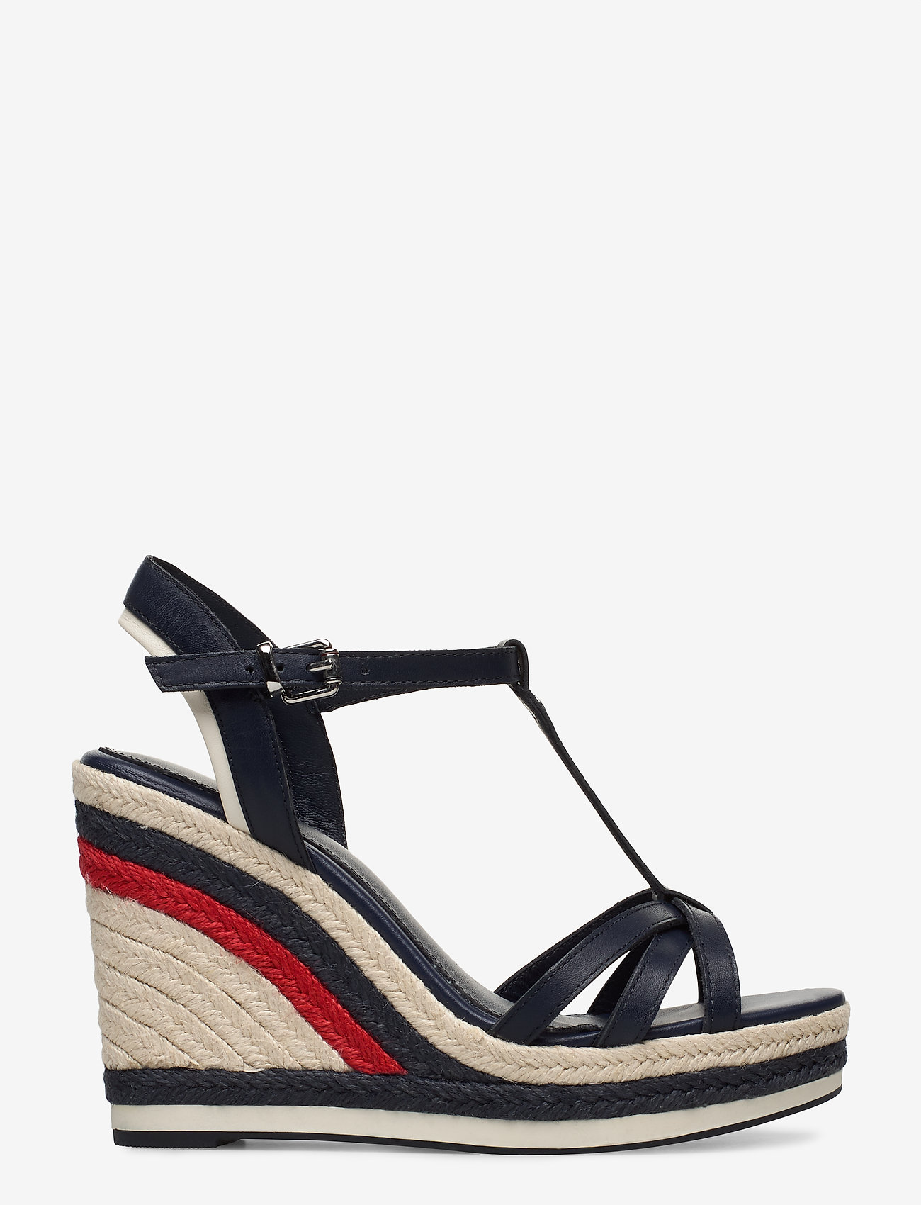 Tommy Hilfiger - TOMMY STRAPPY HIGH WEDGE - sport navy - 1