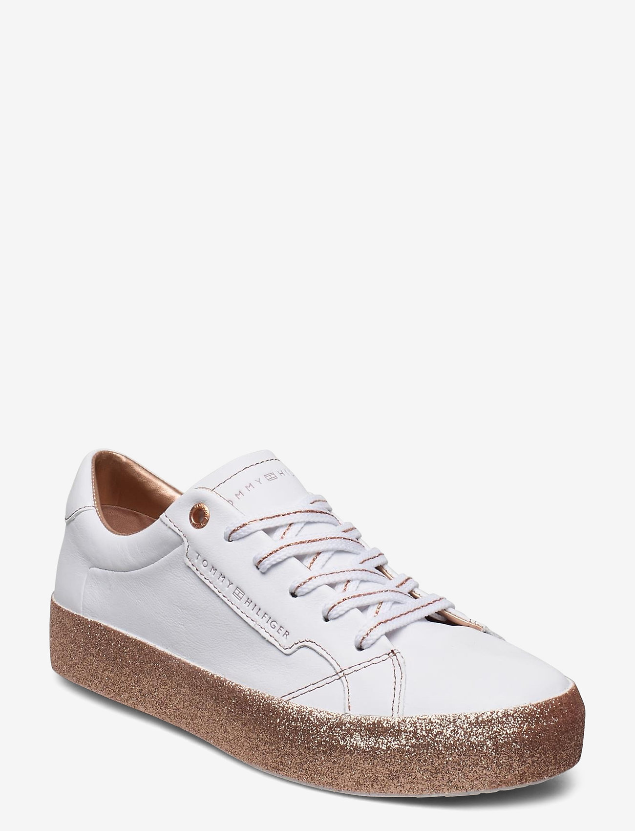 Tommy Hilfiger - GLITTER FOXING DRESS SNEAKER - white/gold - 0