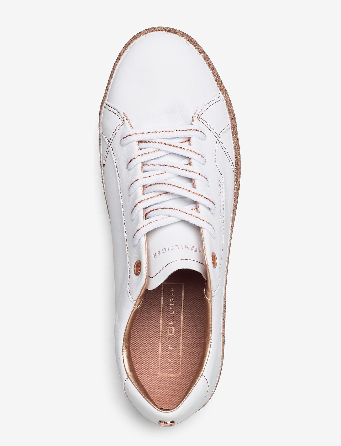 Tommy Hilfiger - GLITTER FOXING DRESS SNEAKER - white/gold - 3