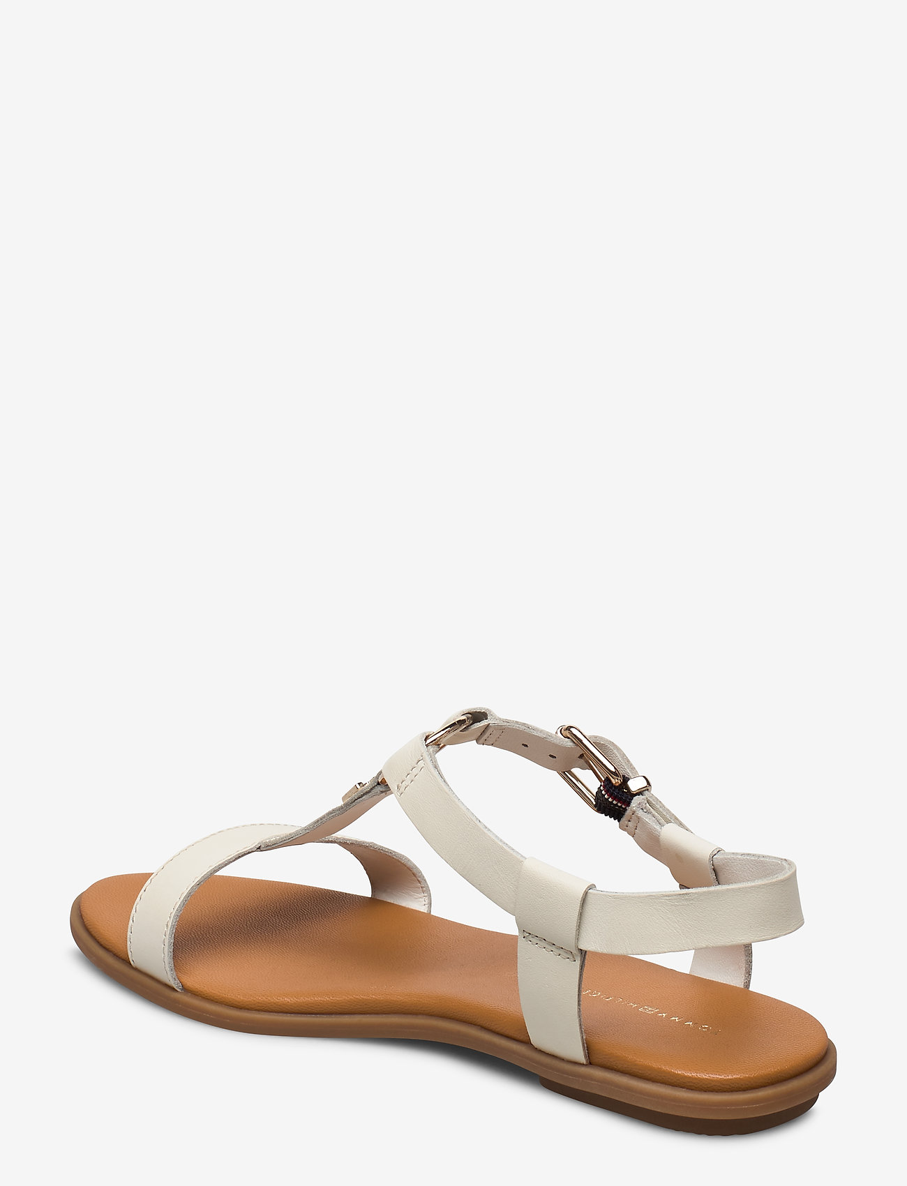 Tommy Hilfiger - FEMININE LEATHER FLAT SANDAL - ivory - 2
