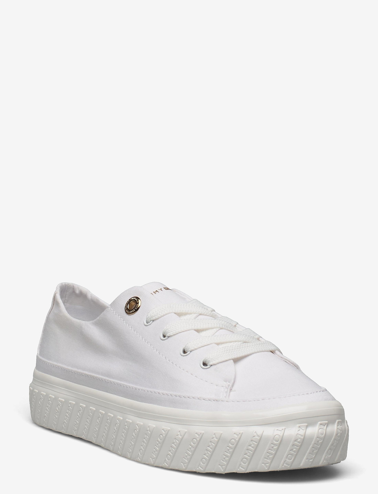 SHINY FLATFORM VULC SNEAKER - WHITE