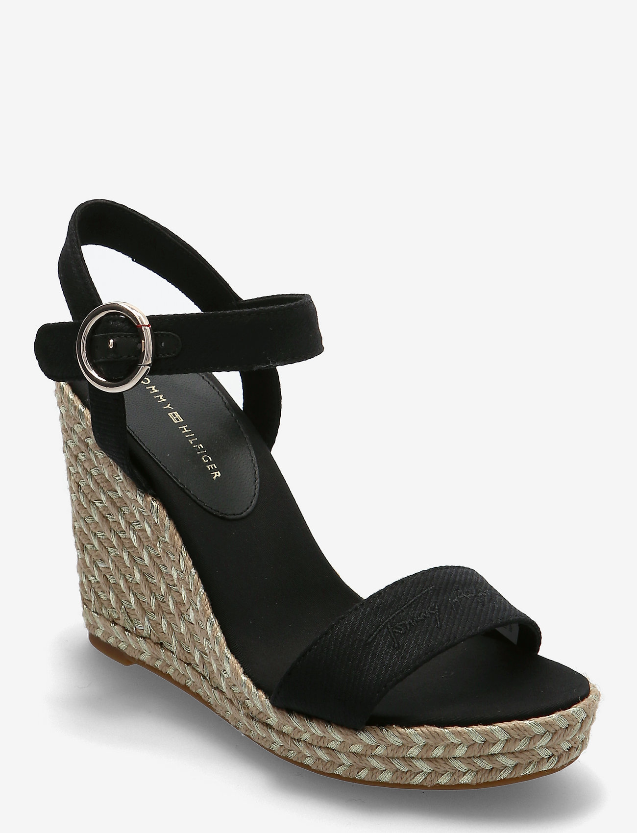 Tommy Hilfiger - TH SIGNATURE HIGH WEDGE SANDAL - black - 0