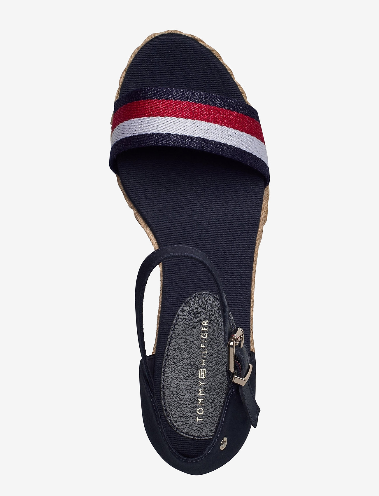 Tommy Hilfiger - SHIMMERY RIBBON MID WEDGE SANDAL - desert sky - 3