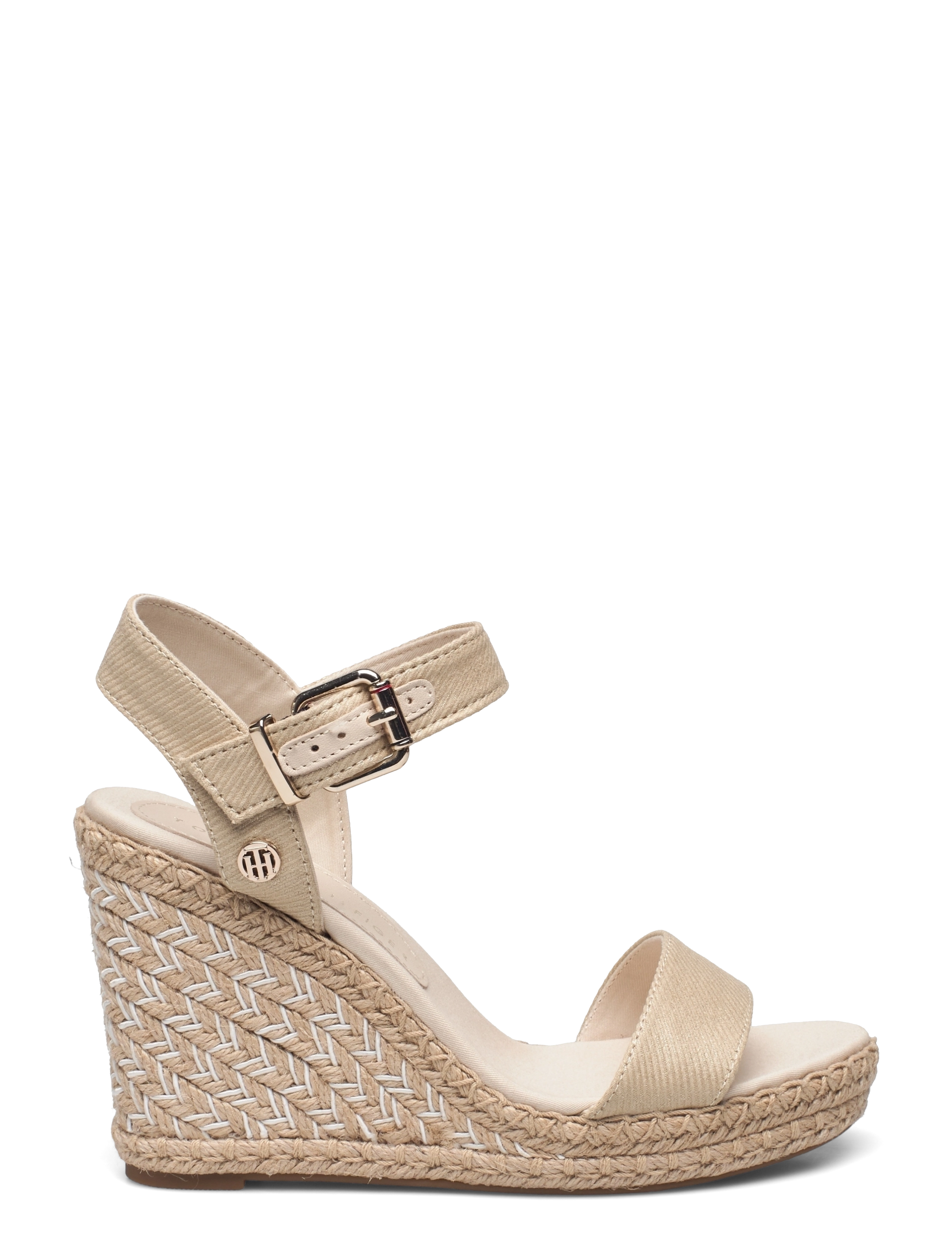 Tommy Hilfiger - SHINY TOUCHES HIGH WEDGE SANDAL - light gold - 1
