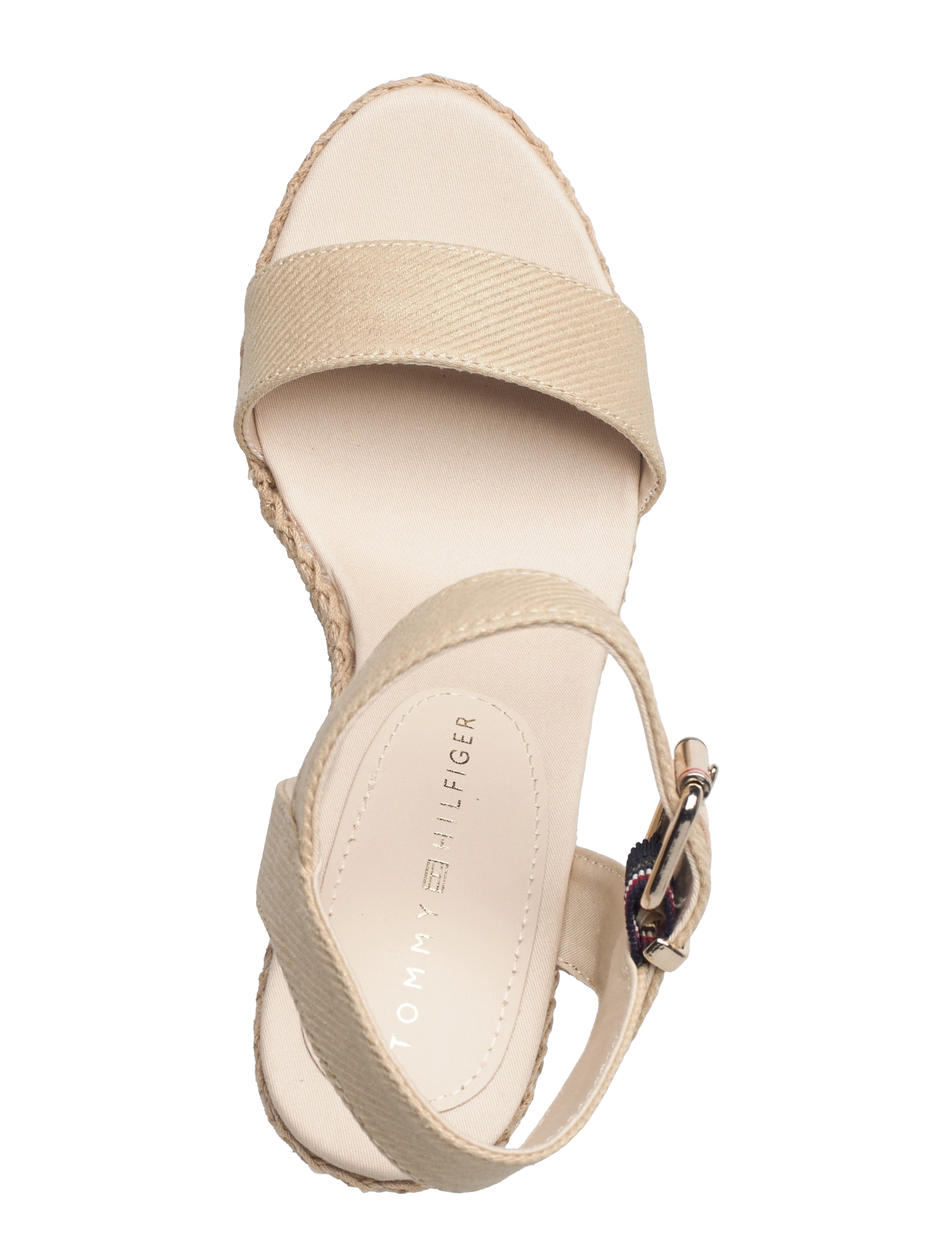 Tommy Hilfiger - SHINY TOUCHES HIGH WEDGE SANDAL - light gold - 3