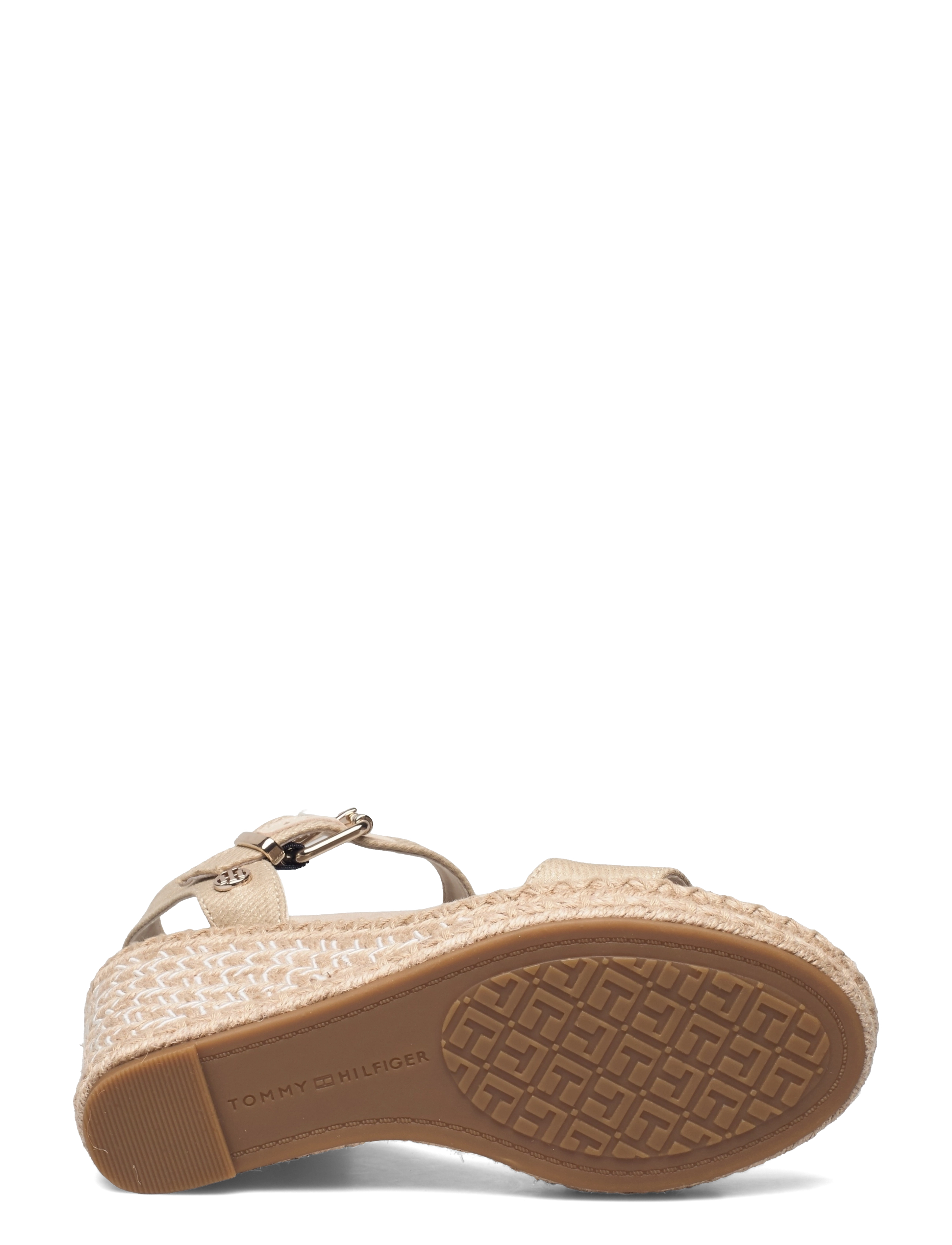Tommy Hilfiger - SHINY TOUCHES HIGH WEDGE SANDAL - light gold - 4