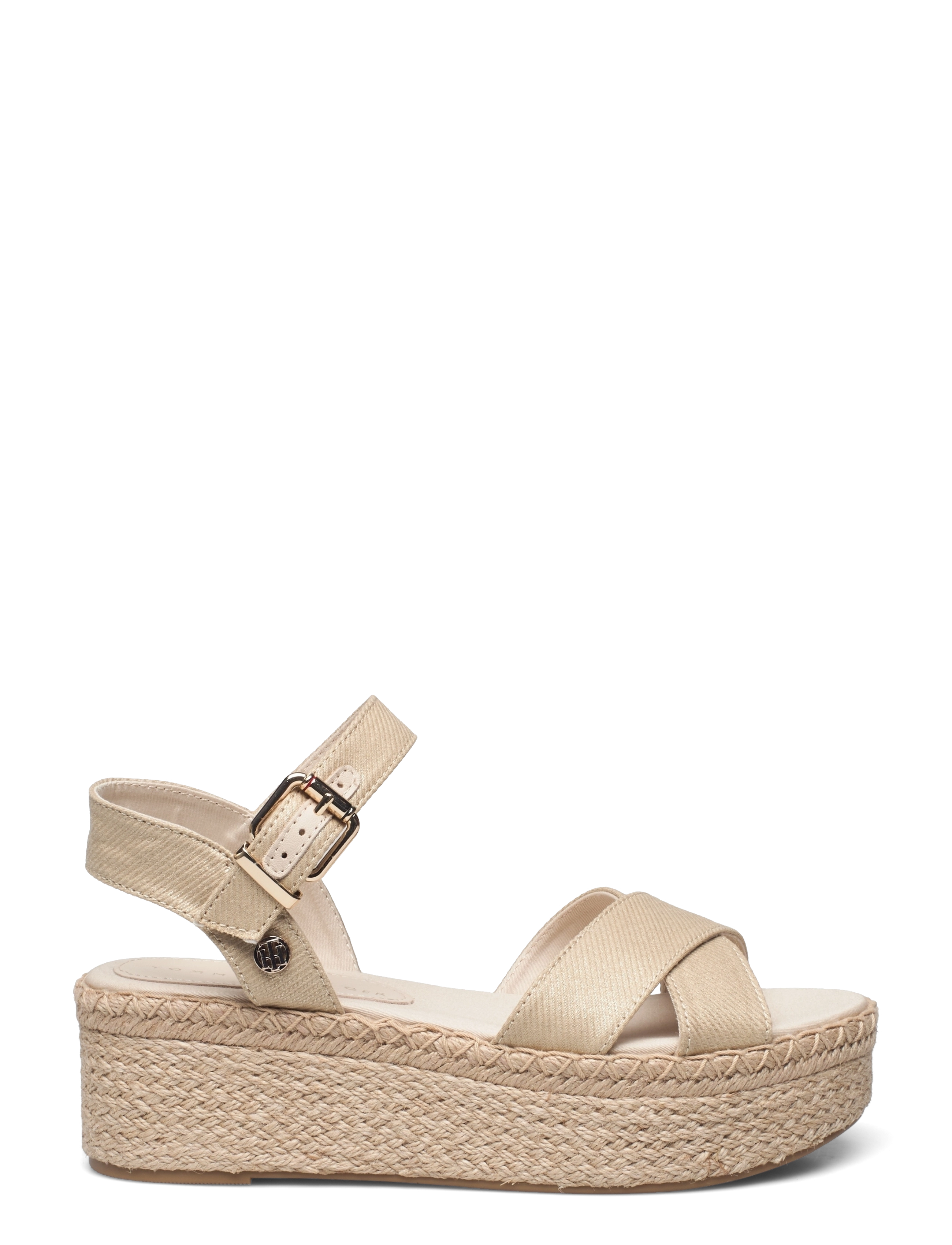 Tommy Hilfiger - SHINY TOUCHES FLATFORM WEDGE - light gold - 1