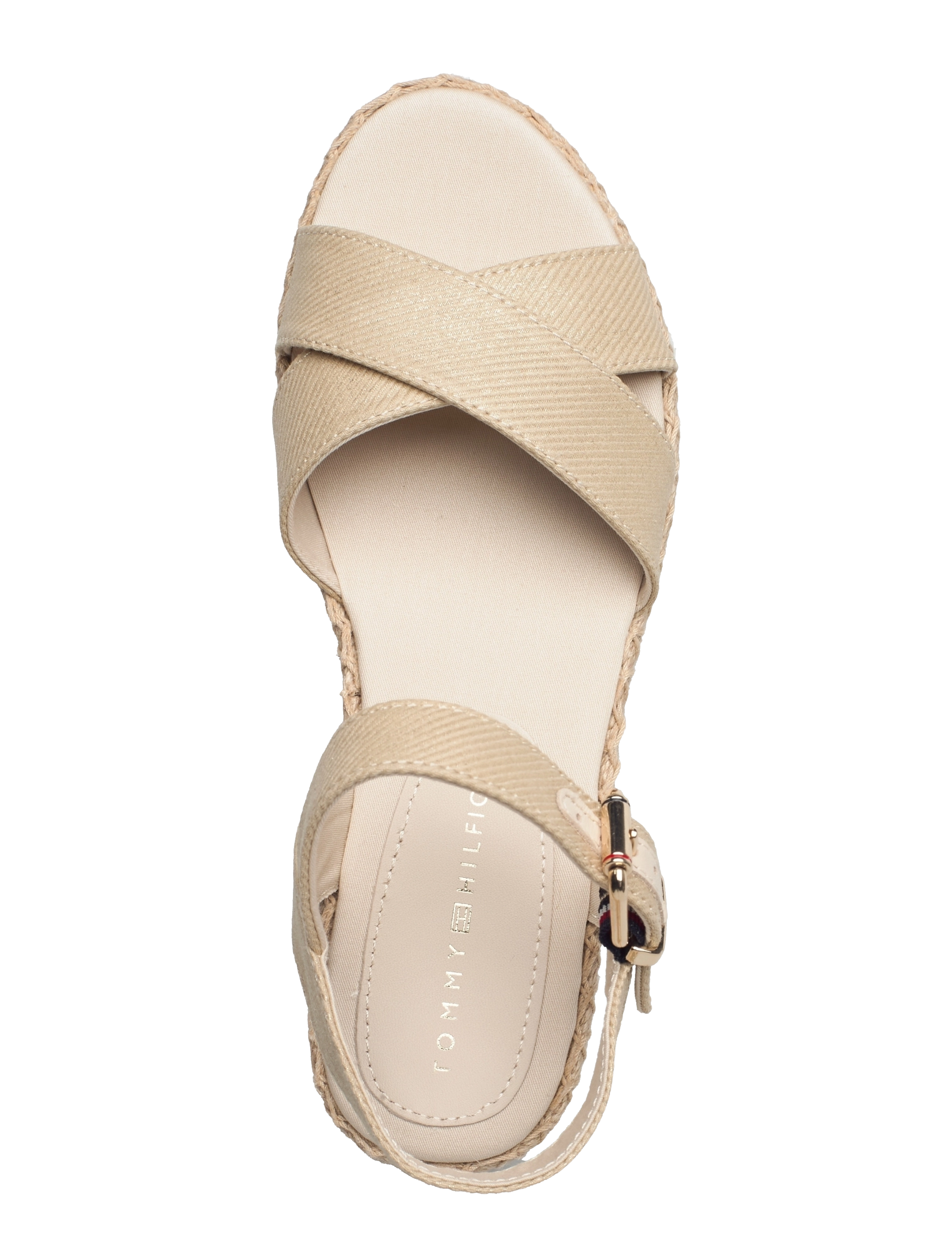 Tommy Hilfiger - SHINY TOUCHES FLATFORM WEDGE - light gold - 3