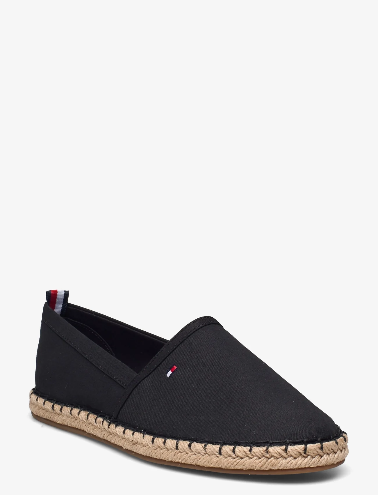 Tommy Hilfiger - BASIC TOMMY FLAT ESPADRILLE - lygiapadės espadrilės - black - 0