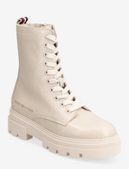 Tommy Hilfiger - MONOCHROMATIC LACE UP BOOT - kängor - classic beige - 0