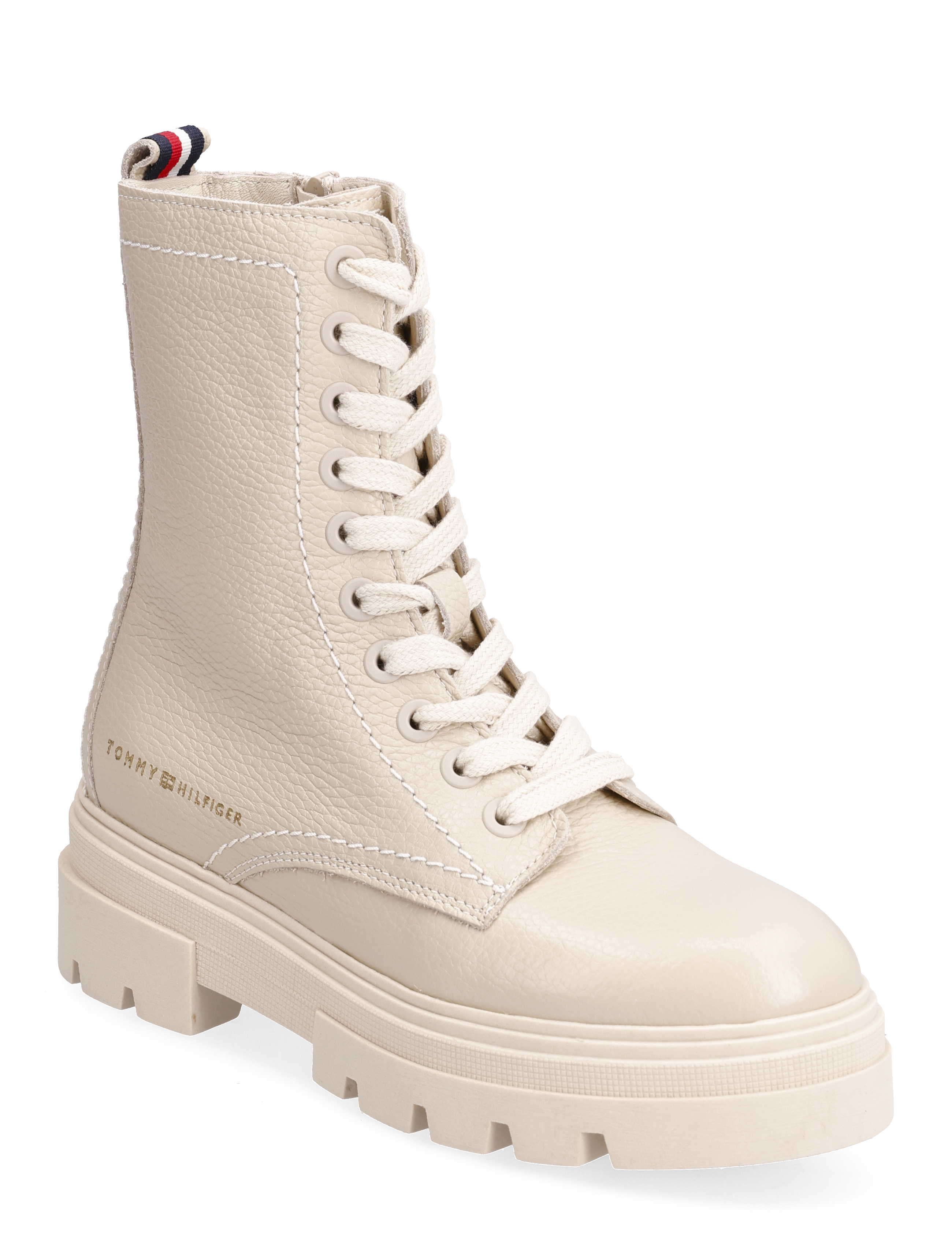 Tommy Hilfiger - MONOCHROMATIC LACE UP BOOT - classic beige - 0