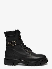 Tommy Hilfiger - BUCKLE LACE UP BOOT - snøreboots - black - 1