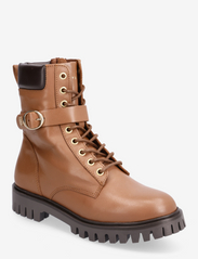 Tommy Hilfiger - BUCKLE LACE UP BOOT - laced boots - natural cognac - 0