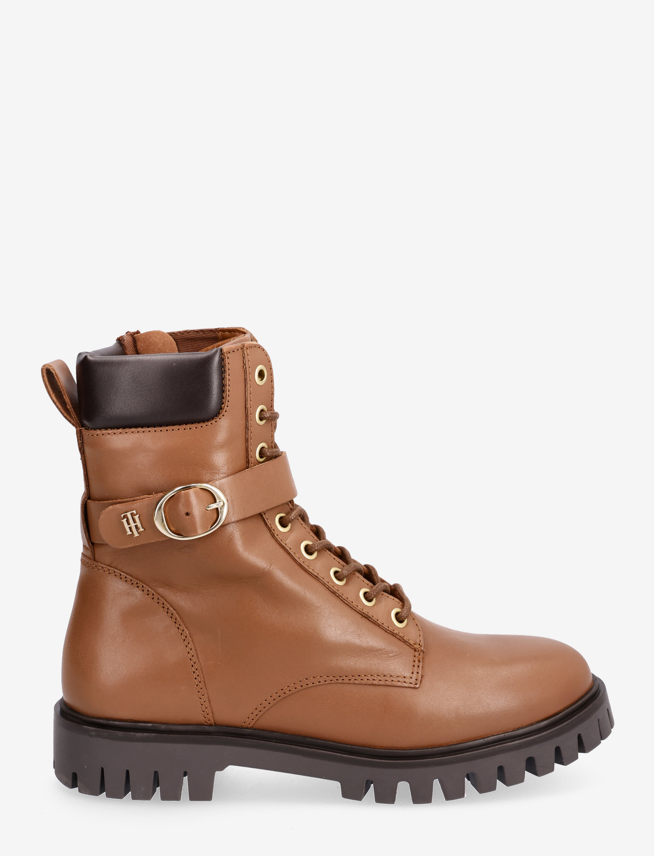 Tommy Hilfiger - BUCKLE LACE UP BOOT - laced boots - natural cognac - 1