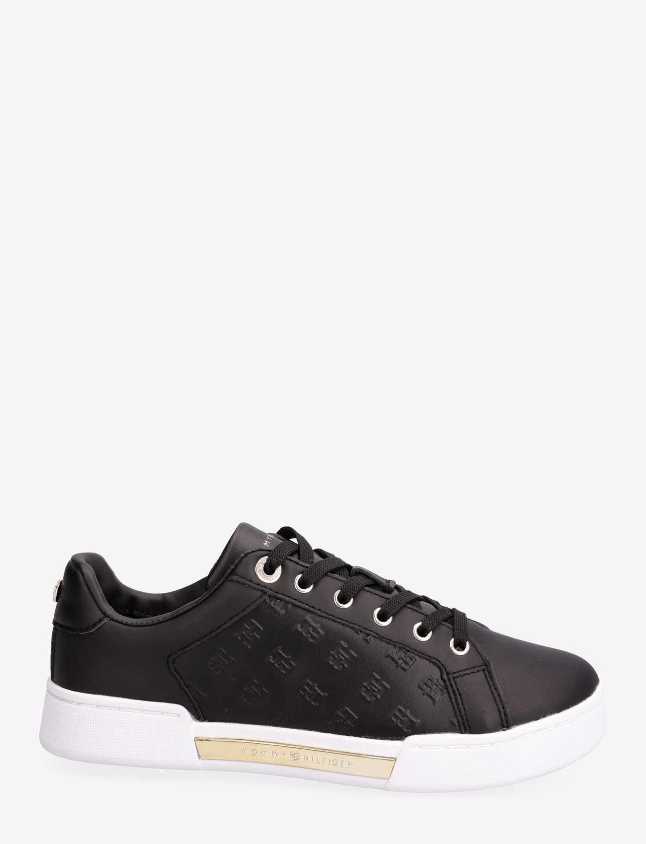Tommy Hilfiger - EMBOSSED MONOGRAM SNEAKER - black / gold - 1