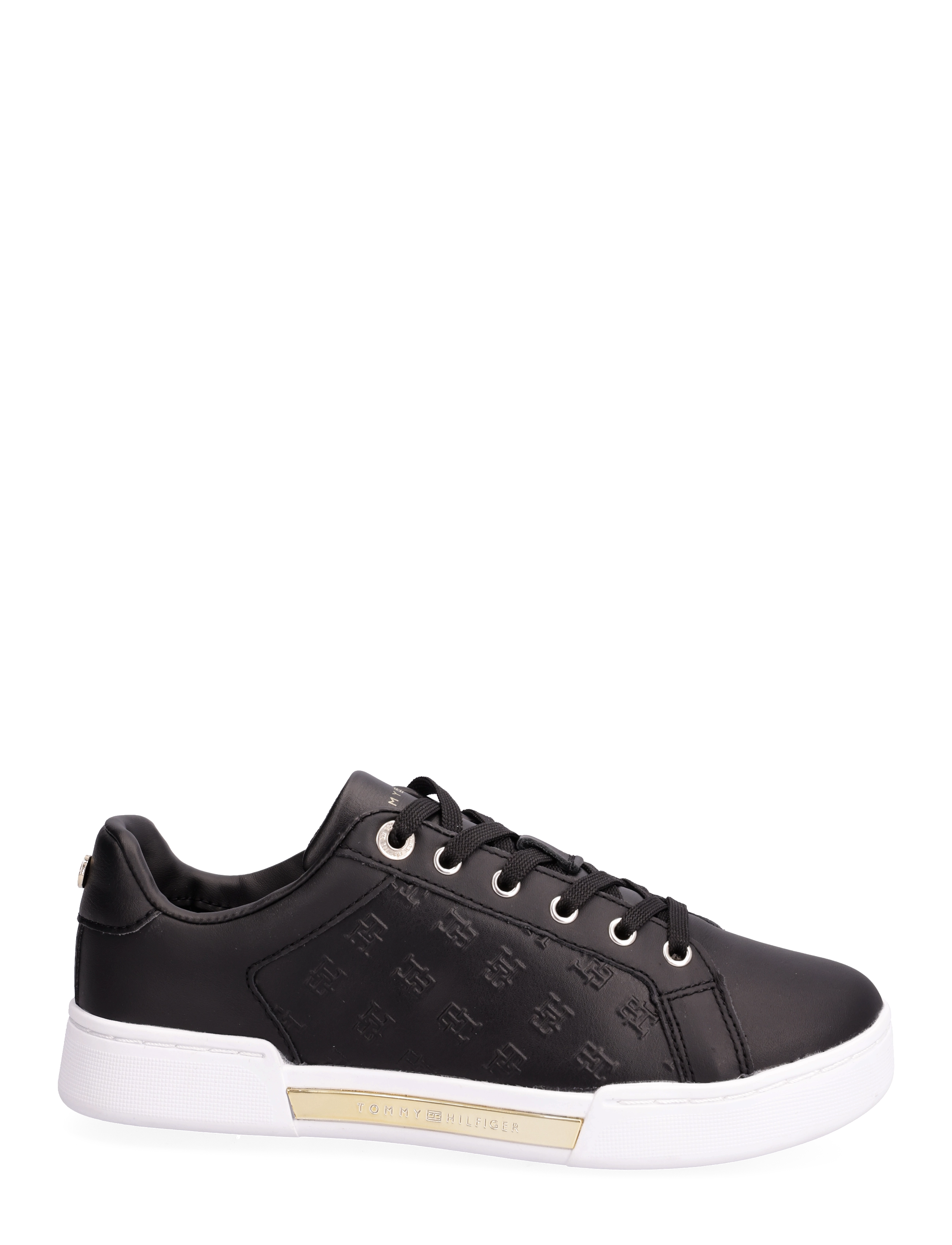 Tommy Hilfiger - EMBOSSED MONOGRAM SNEAKER - black / gold - 1