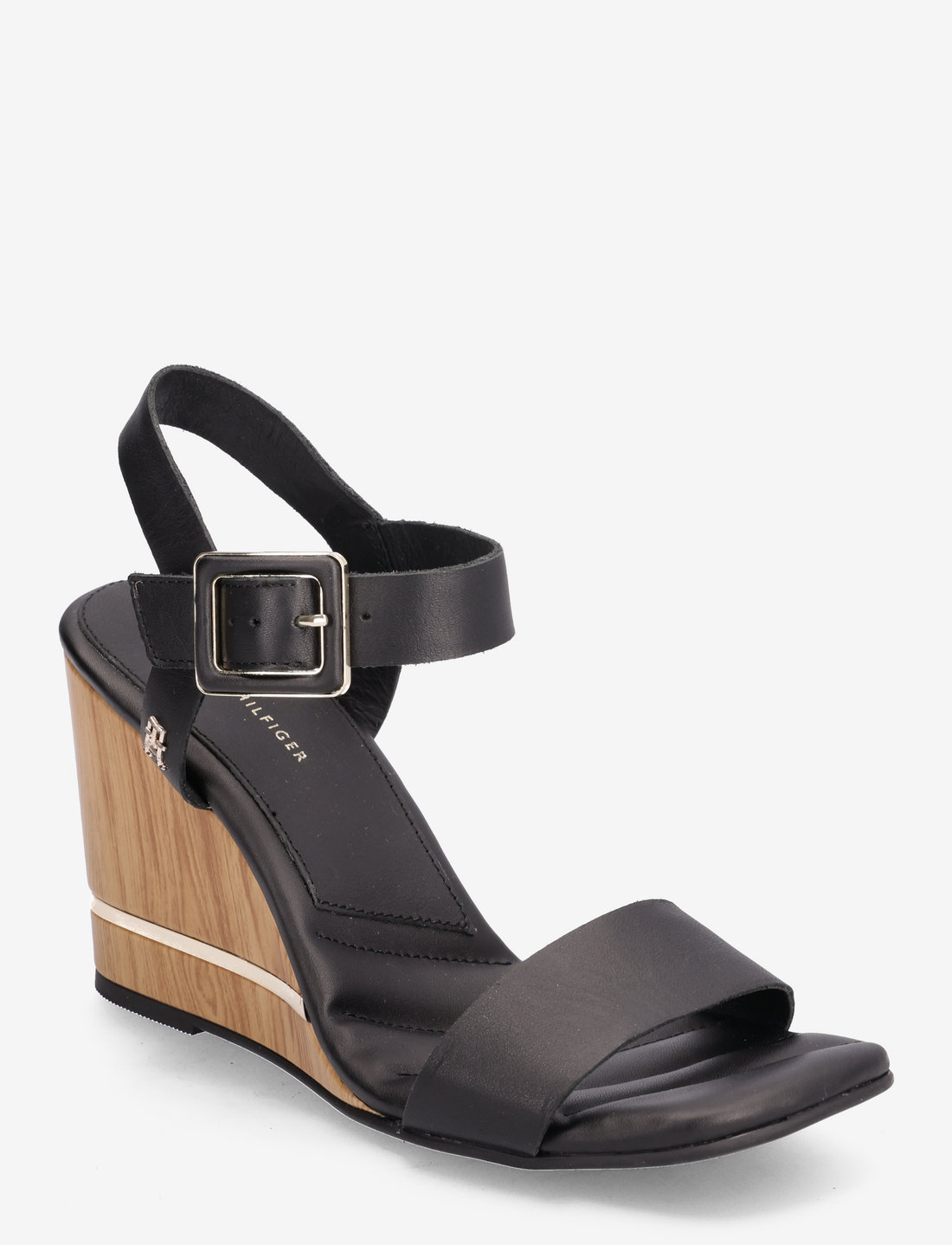 Tommy Hilfiger Hardware Wedge Sandal Black 76.95 Booztlet